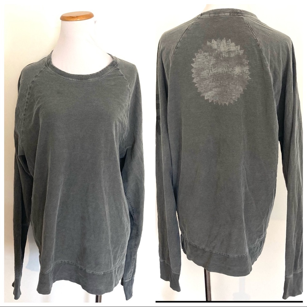 James Perse Raglan Top Graphic 3 Large